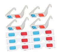 LIGIGWASH 10 pièces Lot Lunettes Papier Rouge et Bleu pour Films Légères et Portables Visionnage Confortable pour Cinéma et Maison