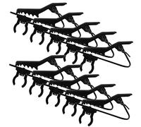 LIGIGWASH 10 pièces Pince Microphone Lavalier Plastique Noir Clips Mic pour Support Pratique et Durable pour École Bureau et Scène