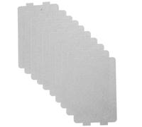 LIGIGWASH 10 Pièces Plaque de Mica pour Micro-ondes Argentée, Résistance Élevée la Chaleur, Découpe Facile, Accessoire Isolant Thermique pour Four Micro-ondes