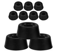 LIGIGWASH 10pcs Embouts en Caoutchouc Noir pour Queues de Billard, Protection Facile à Installer, Capuchons de Queue de Billard pour Amateurs, Protège la Partie Inférieure