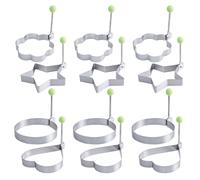 LIGIGWASH 12 Pièces Anneaux à Œufs Acier Inoxydable Moules pour Œufs Frits et Crêpes avec Poignée Ergonomique Multifonction pour Cuisine Maison et Pâtisserie