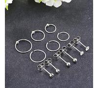 LIGIGWASH 12 pièces Kit Piercing Bijoux Femmes Boucles Petites Créoles Nez Anneaux Fins Zircon Confortable