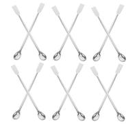LIGIGWASH 12 Pièces Lab Stainless Steel Sampling Spoons Double Ended Head Mixing Spatulas For Reagent Handling Measuring Stirring And Multi Use