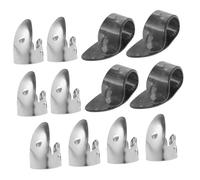 LIGIGWASH 12 pièces Médiators pour Guitare Électrique et Folk Picks de Doigt Celluloïd Noir et Argenté Accessoires pour Guitaristes Protection Confortable Doigts