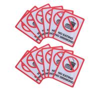 LIGIGWASH 12 Pièces No Eating Drinking Stickers Vinyl Adhesive Factory Workshop Safety Warning Labels For Private Space And Industrial Use
