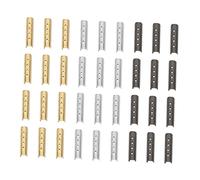 LIGIGWASH 120 pièces Embouts Métalliques pour Lacets Caps pour Réparation et Renforcement de Lacets Finition Usage pour Chaussures Sacs et Vêtements Assortiment Or Blanc et Noir