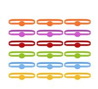LIGIGWASH 18 Pcs 18 Étiquettes Extensibles en Silicone Antidérapantes pour Verres à Vin, Bière et Cocktail, Lot de 3 X 6 Pièces, Réutilisables, Identification Facile pour Fêtes et Événements
