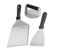 LIGIGWASH 1ensemble Presse à Burger Acier Inoxydable Kit De Spatule Et Presse à Steak Haché Pour Barbecue Outils De Cuisine Pratiques Pour Grillades Extérieur