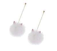LIGIGWASH 1paire Boucles Oreilles à Oreilles De Chat Élégantes Et Légères Avec Pompons Pour Femmes Et Filles Parfaites Pour Occasions Festives Et Usage Quotidien