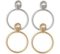 LIGIGWASH 2 paires Boucles Oreilles Pendantes Cercle Doré et Argenté pour Femmes Design Exagéré Légères et Confortables Bijoux Mode pour Toutes Occasions