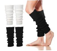 LIGIGWASH 2 Paires Jambières Tricotées Extensibles pour Femmes Chauffe Jambes et Confortables Accessoires Dhiver Couvre Unique Style et Chaud