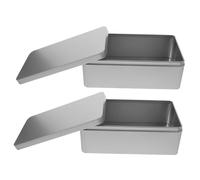 LIGIGWASH 2 pièces Boîte de Rangement Étain Rectangulaire Boîte Hermétique pour Thé et Métal pour Thé Infusions Grains et Bonbons avec Couvercle Plat et Bords Arrondis et Pratique