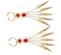 LIGIGWASH 2 pièces Bracelet Égyptien de Danse Ventre avec Anneau pour Costume Accessoires de Danse Festive pour et Événements