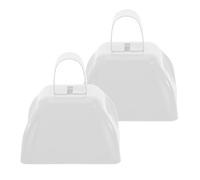 LIGIGWASH 2 Pièces Cowbells Métalliques pour Événements Sportifs Sonnette Manuelle Bruyante pour Football Mariages et Fêtes Clochettes Portatives Renforçant Esprit Équipe et Animation