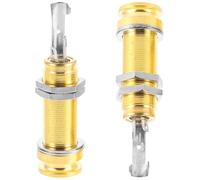 LIGIGWASH 2 Pièces Cylinder Output Jack Guitar Accessories Electric Bass Guitar End Pin Plug With Flush Mount Socket For Secure Signal And Easy DIY Upgrade