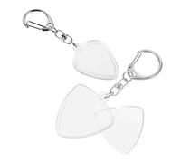 LIGIGWASH 2 Pièces Guitar Pick Holder Box Transparent Keychain Compact Plectrum Storage Case for Guitarists Portable Travel Daily Use
