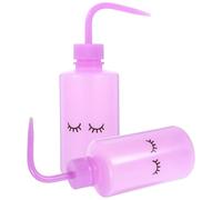 LIGIGWASH 2 pièces Lot de Bouteilles de Lavage avec Bec Coudé pour Nettoyage Précis des Sourcils Flacons de Rinçage Légers et Portables pour Maquillage et Arrosage