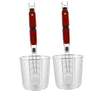 LIGIGWASH 2 pièces Passoire à Nouilles Acier Inoxydable avec Manche Passoire Araignée Résistante Chaleur pour Cuisine Panier Filtrant Brûlure