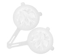 LIGIGWASH 2 pièces Passoire Fine Mesh et Filtre Réutilisable pour Lait de Soja Jus et Café Résistante et Blanche