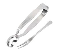 LIGIGWASH 2 pièces Pince et Fourchette à Escargots Acier Inoxydable Ustensiles de Table pour Maison et Restaurant Clip Compact et Empilable pour Fruits de Mer et Escargots