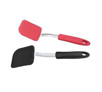 LIGIGWASH 2 pièces Spatules Silicone Antiadhésives Résistantes Chaleur Manches Inox Souples Rayure pour Cuisson Galettes et Wok