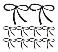 LIGIGWASH 20 Pièces Étiquettes de Verre à Vin Acrylique Marqueurs de Boisson Réutilisables Forme de Nœud Décorations pour Mariage Enterrement de Vie de Jeune Fille et Fêtes Noir