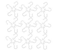 LIGIGWASH 200 Pièces Crochets Métalliques Robustes Crochets Suspendus Anti-chute pour Décorations de Noël Mini Ornements et Guirlandes Extérieures Fixation Sécurisée pour Fêtes