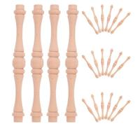 LIGIGWASH 25 Pièces Balustres Sculpté Non Peints Colonnes Escalier Massif pour Décoration Meubles Armoires et Réparations Intérieures