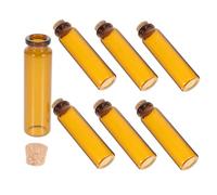 LIGIGWASH 25 pièces Lot de Flacons en Verre Clairs et Ambrés avec Bouchon à Vis Contenants Multi-usages pour Poudre Médicinale et Échantillons Réutilisables et Compacts Adaptés Laboratoire
