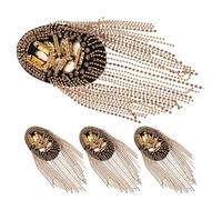 LIGIGWASH 2paires Épaulettes Simples à Pompon Strass pour Femmes Accessoires Uniforme Féminin Épaulette à Pompon Bijoux pour Vêtements