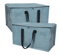 LIGIGWASH 2pièces Sacs De Déménagement Pliables avec Fermeture Éclair Et Poignées pour Vêtements Et pour Universités Et Dortoirs Lot de Grands Sacs