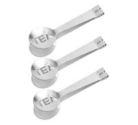 LIGIGWASH 3 Pièces Pinces à Sachets de Thé Inox Multifonctions avec Accents Lettres Presse Sachet Pince pour Glaçons et Snacks Lot de Compactes et Résistantes
