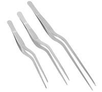 LIGIGWASH 3 pièces Pinces Cuisine Acier Inoxydable Pinces à Épiler Alimentaires Légères et Robustes Outils pour Retirer Arêtes de Poisson et Dresser Assiettes pour Restaurants et Usage
