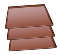 LIGIGWASH 3 pièces Silicone Dehydrator Sheets For Oven And Food Dryer Reusable Non Stick Fruit Drying Mats High Temperature Resistant Baking Trays For Biscuits Jerky And Vegetables
