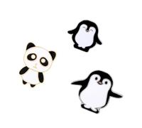 LIGIGWASH 3pièces Broche Panda Et Pingouin Lot De Créatives Accessoires De Costume Décoration Pour Fête Petit Cadeau