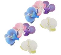 LIGIGWASH 4 Paires Boucle de Chaussure Orchidée Amovible Clips Fleurs pour Sandales Bijoux de Chaussure Décoratif Clips de Talon avec Fleur Artificielle