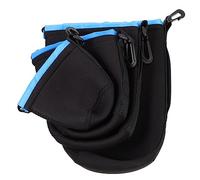 LIGIGWASH 4 Pièces à Lentilles Protection Poche D'objectif D'appareil Photo Numérique Étui à Lentilles De Voyage Étui pour Objectif Eau Sachet Néoprène Bleu