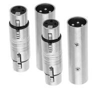 LIGIGWASH 4 pièces Adaptateur XLR Male à Male et Female à Female Métal Robuste Connecteur de Changement de pour Microphones Mixeurs et Amplificateurs Lot de Compatible Studio et
