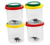 LIGIGWASH 4 pièces Boîte Observation Insectes avec Loupe Insérable Kit Exploration Éducative pour Garçon Fille Outil Nature Apprendre S Amusant Rouge et Vert