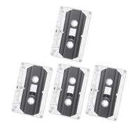 LIGIGWASH 4 Pièces Cassette Audio Vierge Enregistrement Bande Magnétique Vide pour DIY Rétro Coffret Transparent pour Messages et Fêtes