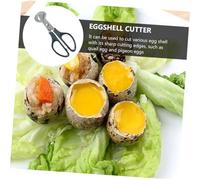 LIGIGWASH 4 Pièces Ciseaux à Œufs de Caille Acier Inoxydable Coupe Œufs Compacts et avec Poignée Incurvée Outil Pratique Adapté Maison et Restauration
