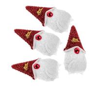 LIGIGWASH 4 Pièces Décorations de Sapin de Noël Père Noël Légères et Faciles à Suspendre pour Vitrines Bureaux et Saisonnières Éléments Décoratifs Uniques pour Ambiance Festive