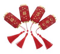 LIGIGWASH 4 Pièces Lot de Aimants Ouvre-bouteille Lanterne Rouge Symbole de Chance pour Réfrigérateur Décoration Feng Shui Année Du Cheval Pratique et Portable