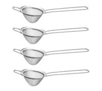 LIGIGWASH 4 Pièces Passoire Fine Inox à Long Manche Lot pour Café Cocktail Cuisine Tamis Réutilisable Polyvalent pour Thé et Aliments