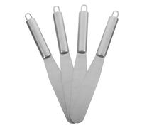 LIGIGWASH 4 pièces Spatules à Gâteau Inox Grattoirs Robustes pour Glaçage Professionnel Spatule Droite avec Poignée Confortable pour Pâtisserie et Mélange Beurre