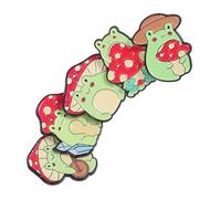 LIGIGWASH 5 pièces Broches Grenouille et Champignon Alliage de Zinc de Pin Mignons pour Vestes Sacs et Chapeaux Accessoires Esthétiques pour Sacs à Dos