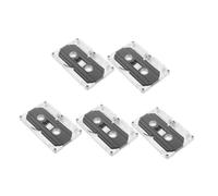 LIGIGWASH 5 Pièces Cassettes Audio Vierges Enregistrables Qualité Sonore Claire Cassettes pour Enregistrement Voix Musique Design Rétro Portable avec Boîtier Transparent Rigide