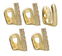 LIGIGWASH 5 pièces Grills Dorés Hip Hop pour Dents Accessoires Cosplay Halloween Installation Rapide Confort Stylé Entretien Facile