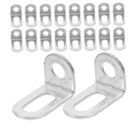 LIGIGWASH 50 Équerres D’Angle en Acier Blanc Zingué Ajustables, Supports Métalliques en l pour Étagères Et Meubles, Petites Équerres De Fixation 90° pour Armoires Et Bricolage Industriel