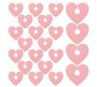 LIGIGWASH 50 Pièces 50 Étiquettes en Papier Marque-Verres de Cœur Rose 6,9 X 6,6 CM pour Verres à Vin, Identifiants de Boisson pour Fête, Décorations Pratiques pour Mariage et Saint-Valentin
